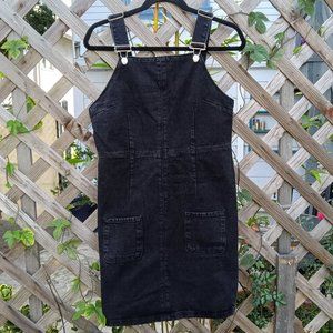 NEW! - Black Denim Overall Pinafore Dress by ASOS